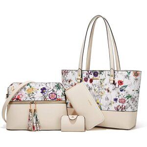 Elegant 4-Piece Women's Handbag Set - Fashion Tote & Wallet Collection